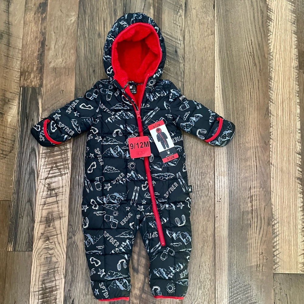 NWT Spyder Full body SNOWSUIT bunting coat boy 9-12 mo